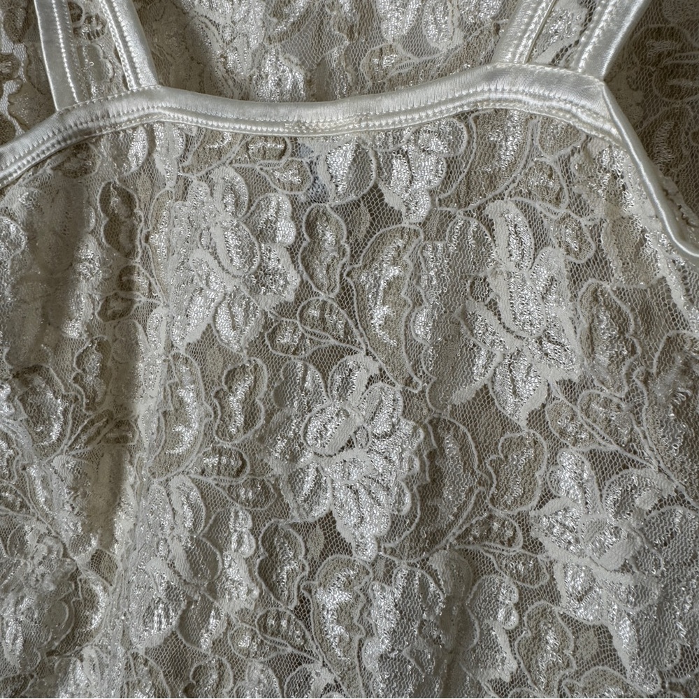 Papillon Blanc cream lace cropped tank - Picture 4 of 7